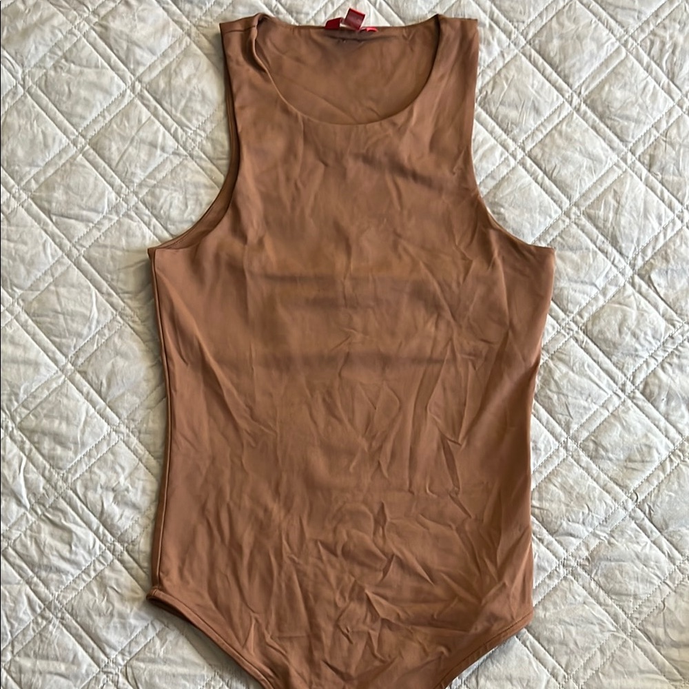Guess Brown Sleeveless Bodysuit